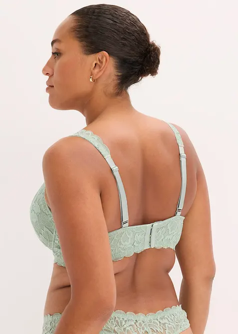 Reggiseno con coppe preformate e pizzo floreale, bonprix