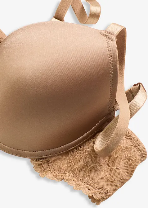 Reggiseno con coppe preformate ed effetto lucido, bonprix