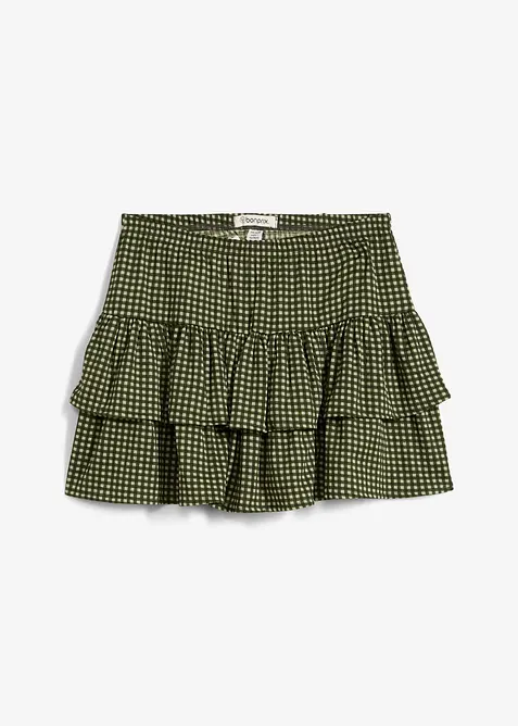 Gonna a balze in crêpe operato, bonprix