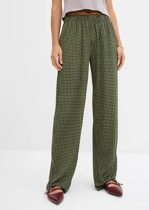 Pantaloni in jersey crêpe strutturato, bonprix