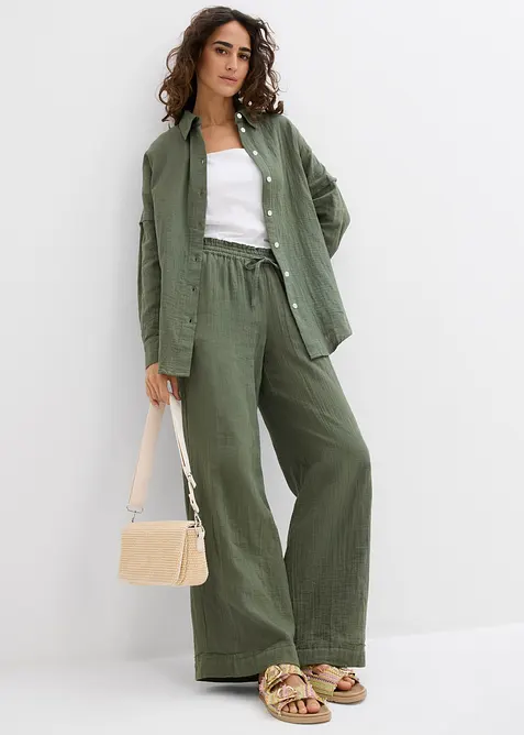 Camicia oversize in mussola leggera, bonprix