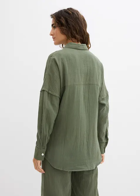 Camicia oversize in mussola leggera, bonprix