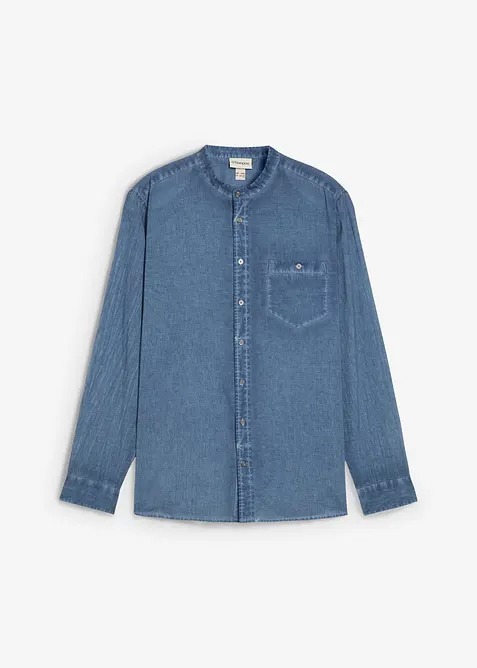 Camicia a maniche lunghe con effetto lavato, bonprix