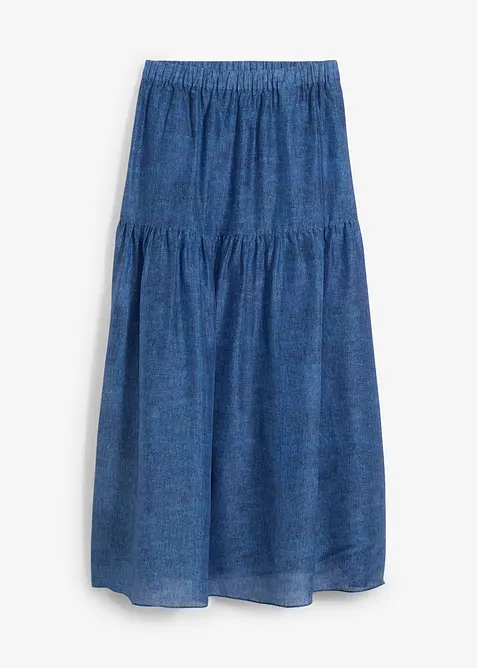 Gonna lunga in misto seta, bonprix