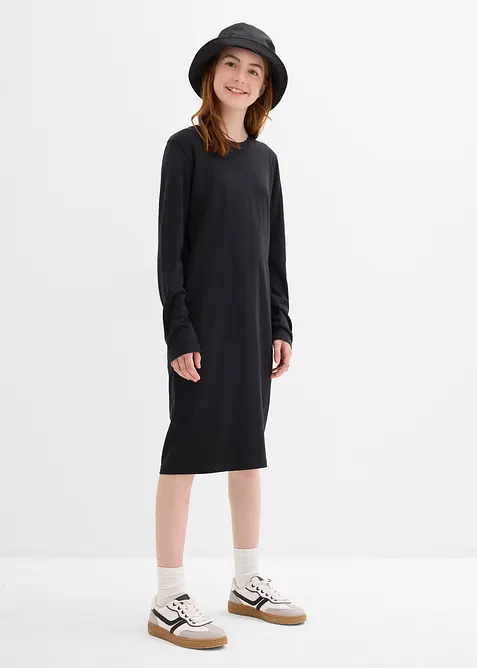 Abito di jersey in misto cotone biologico elasticizzato (pacco da 2), bonprix