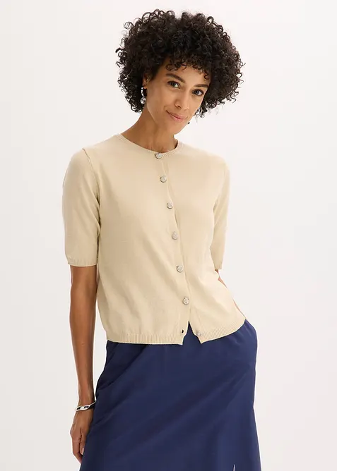 Cardigan in filato fine misto viscosa, bonprix