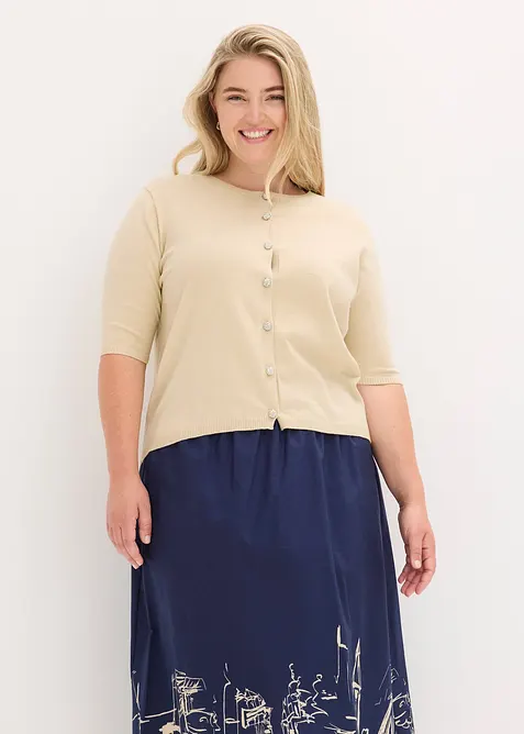 Cardigan in filato fine misto viscosa, bonprix