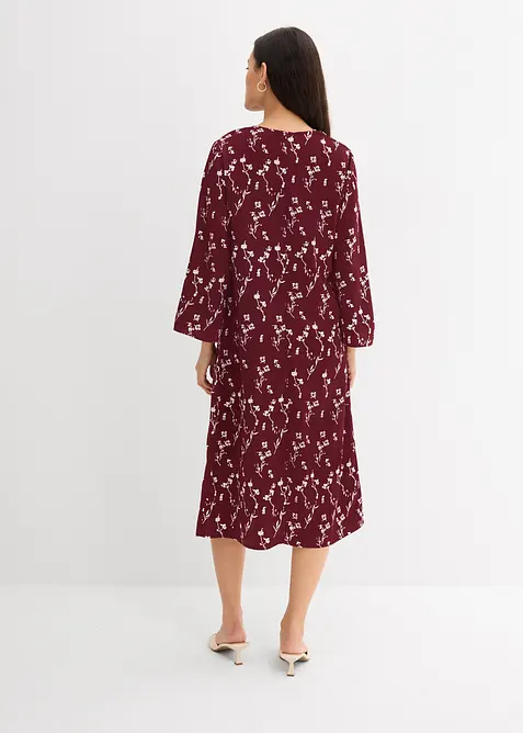 Abito midi in pura viscosa floreale, bonprix