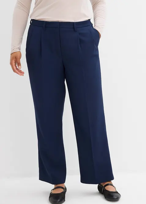 Pantaloni fluenti con pinces, bonprix