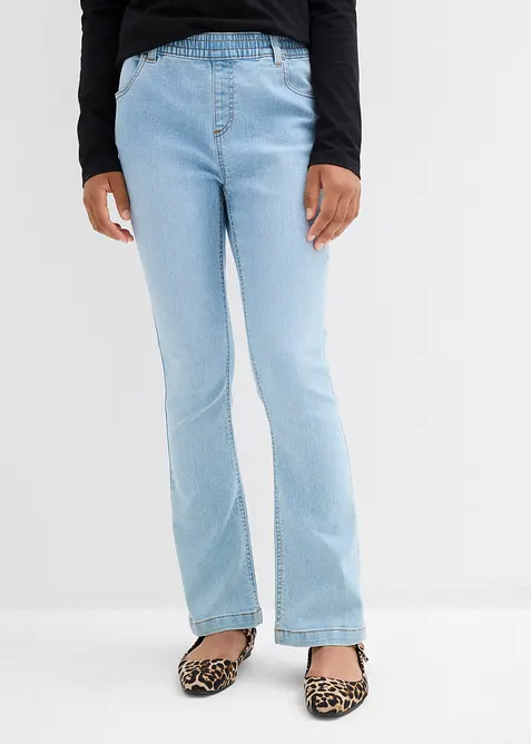 Jeans con elastico in vita, vita media (pacco da 2), bonprix