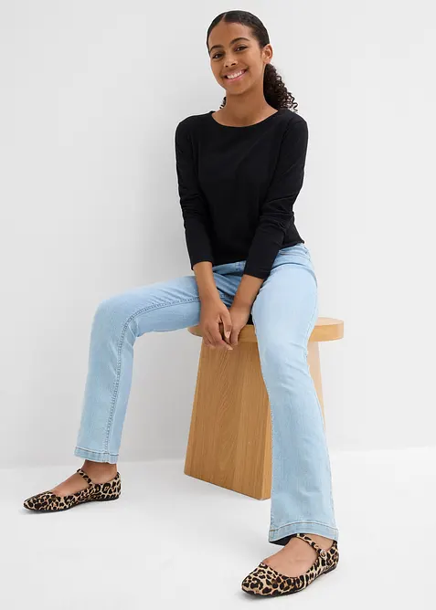 Jeans con elastico in vita, vita media (pacco da 2), bonprix