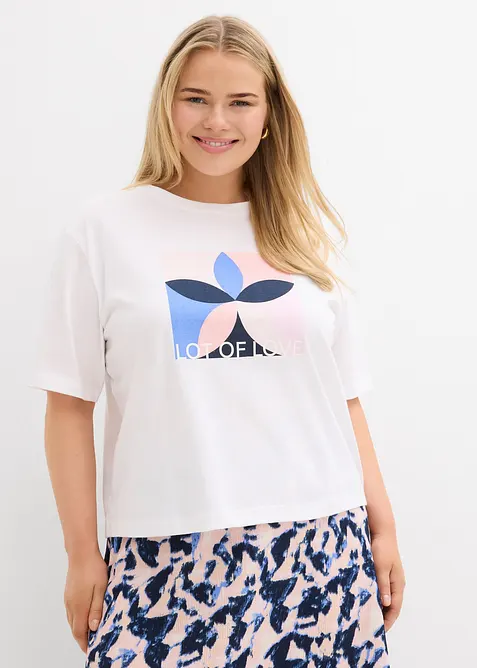 T-shirt in puro cotone, bonprix