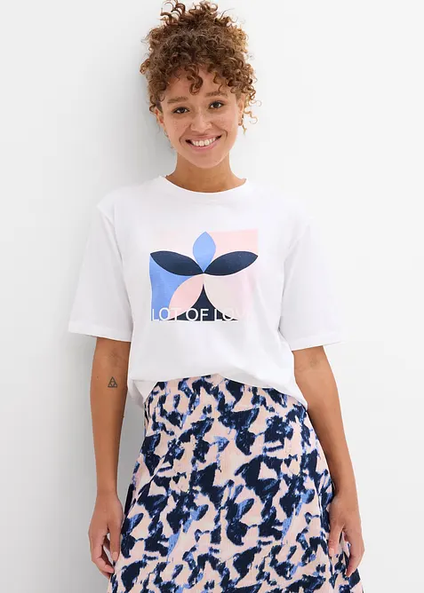 T-shirt in puro cotone, bonprix