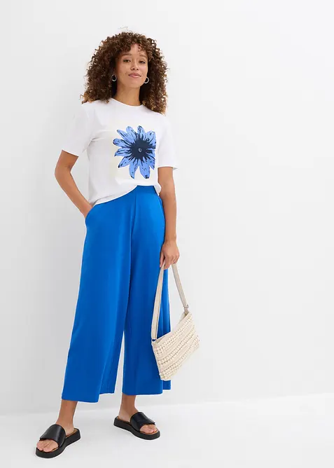 T-shirt in puro cotone con stampa, bonprix