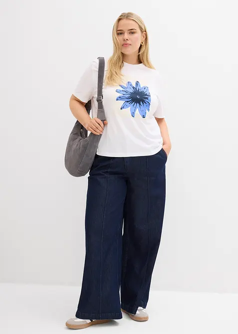 T-shirt in puro cotone con stampa, bonprix