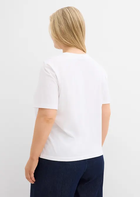 T-shirt in puro cotone con stampa, bonprix