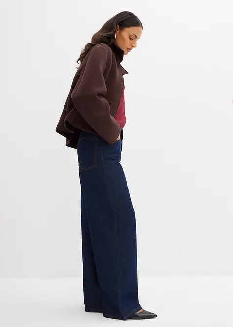 Giacca corta effetto neoprene, bonprix