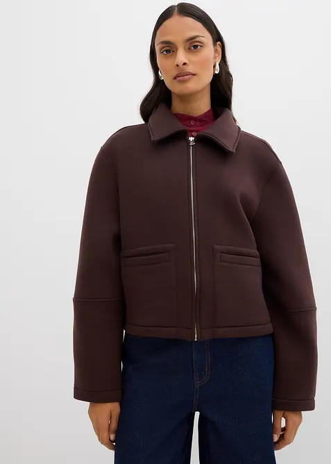 Giacca corta effetto neoprene, bonprix