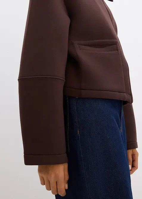 Giacca corta effetto neoprene, bonprix