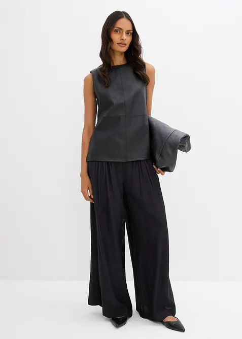 Top in similpelle, bonprix