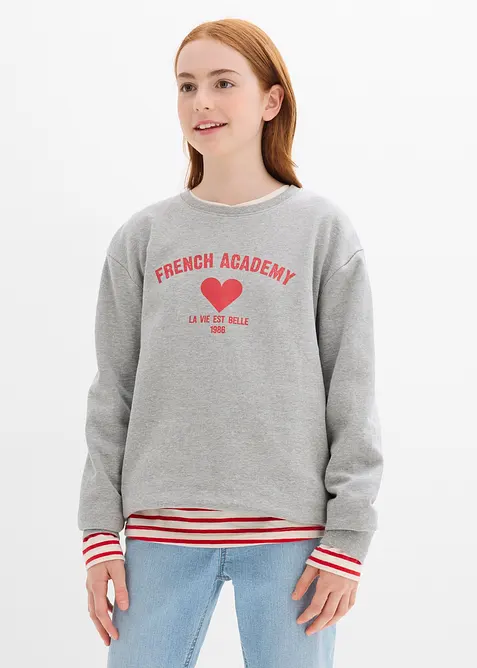 Felpa in misto cotone biologico morbido, bonprix