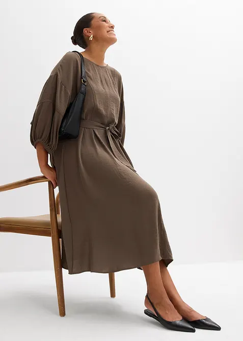 Abito in tessuto crinkle, bonprix