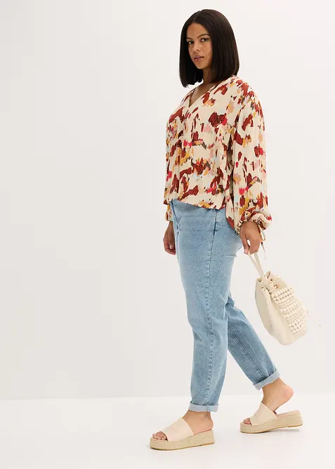 Blusa con filato metallizzato, bonprix