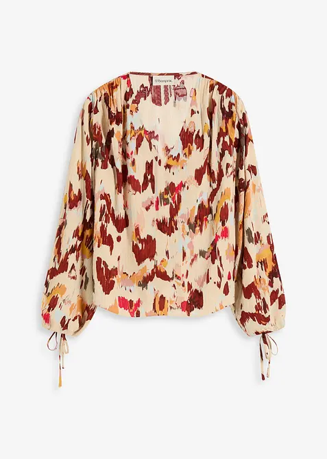 Blusa con filato metallizzato, bonprix