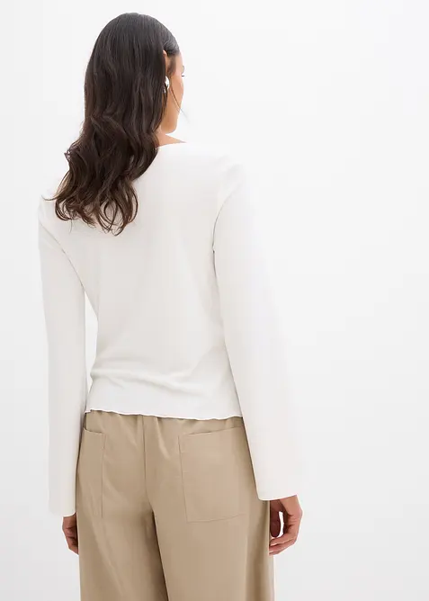 Maglia a maniche lunghe a coste, bonprix