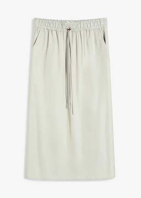 Gonna midi in satin lucido, bonprix