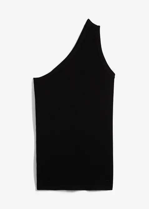 Top monospalla in maglia di misto viscosa, bonprix