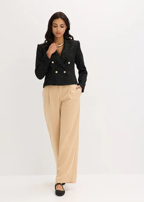 Blazer corto in morbido bouclé, bonprix