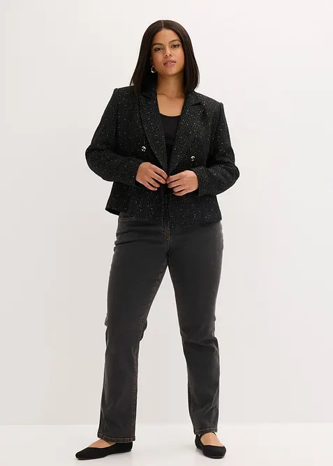 Blazer corto in morbido bouclé, bonprix