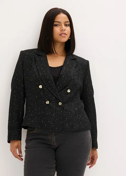 Blazer corto in morbido bouclé, bonprix