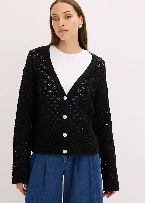 Cardigan traforato, bonprix