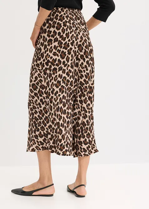 Gonna midi in satin fluente, bonprix