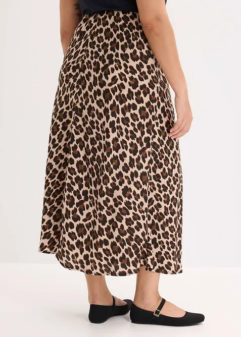 Gonna midi in satin fluente, bonprix