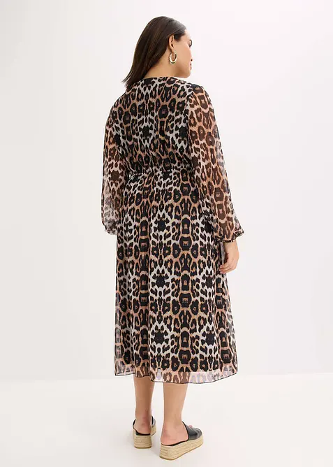 Abito midi in morbido mesh, bonprix