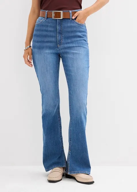Jeans bootcut, vita alta, bonprix