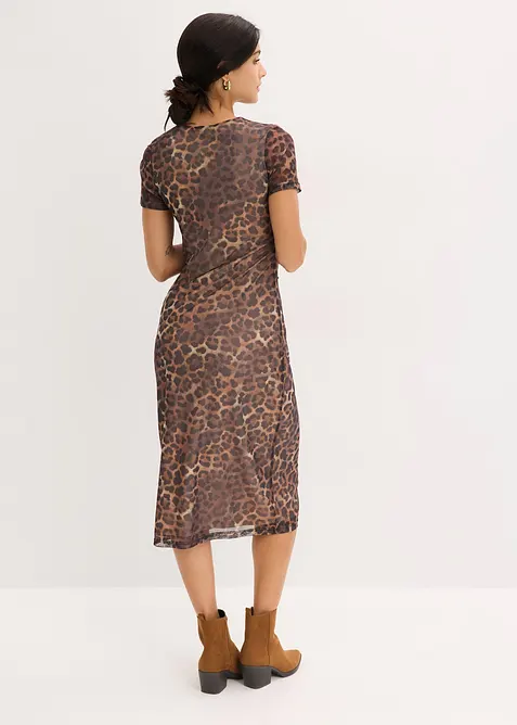 Abito midi in morbido mesh, bonprix