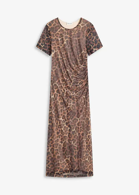 Abito midi in morbido mesh, bonprix