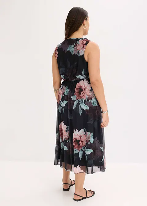 Abito midi in morbido mesh, bonprix