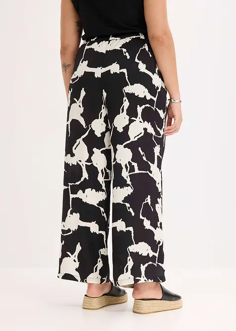 Pantaloni a palazzo in satin fluente, bonprix