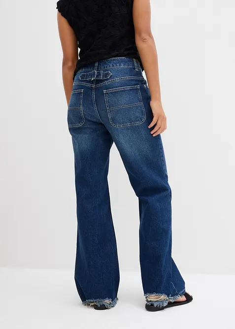 Jeans straight, vita media, bonprix