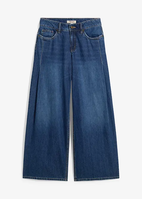 Jeans wide leg, vita media, bonprix