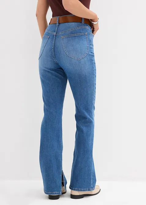 Jeans bootcut, vita alta, bonprix