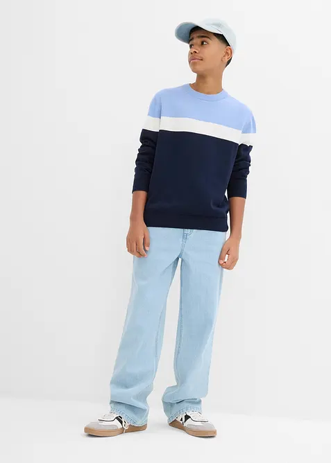 Jeans loose fit con elastico in vita, straight, bonprix