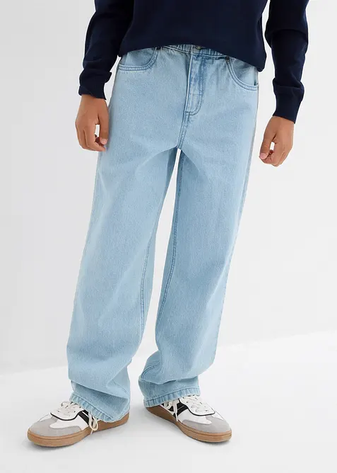 Jeans loose fit con elastico in vita, straight, bonprix