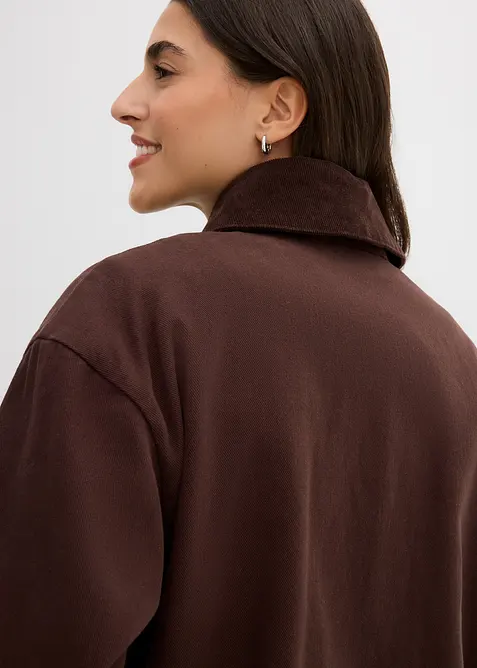 Giacca leggera in twill con colletto in velluto, bonprix