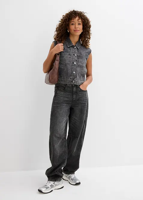 Gilet in jeans di cotone, bonprix